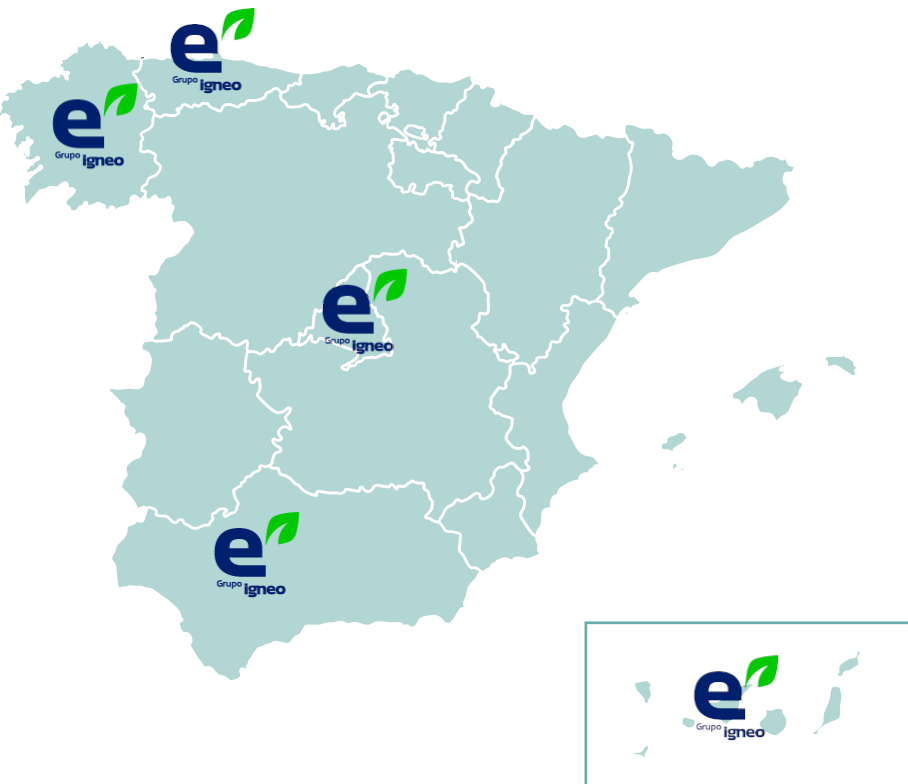 Mapa de la presencia de Emberiza en diferentes puntos de España